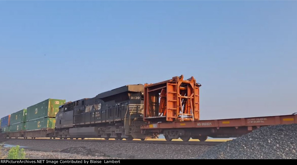 NS 224 with an M.O.W train in tow